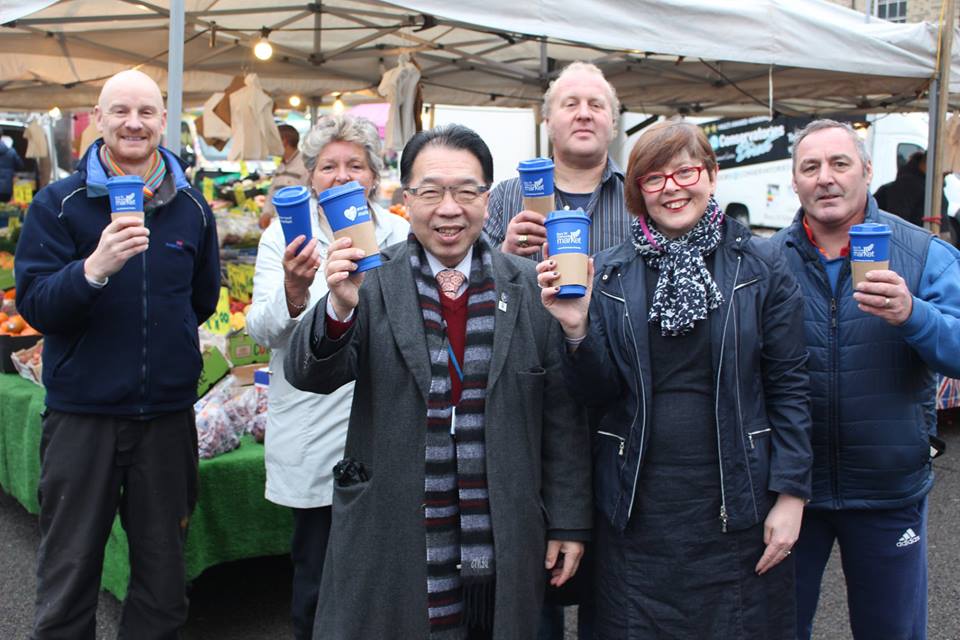 Market traders and Council come together to promote reusable cups
