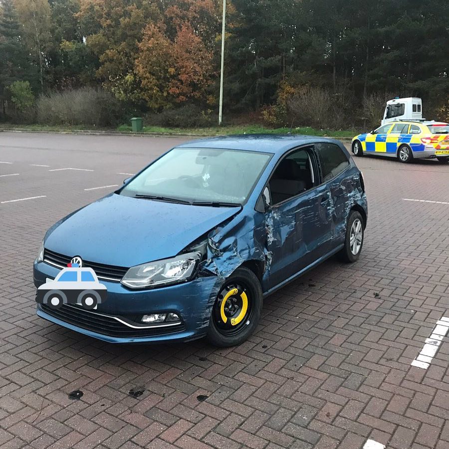 Police removed un-roadworthy car from Bury St Edmunds roads