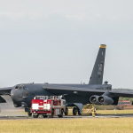 B52 Safely lands at Mildenhall following engine problems