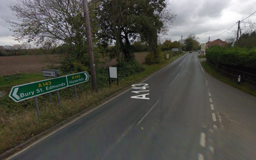 A man has died following a single-vehicle collision in Stradishall