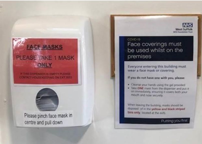 West Suffolk Hospital installs face mask dispensers after people help them selves to ‘handfuls’ at a time