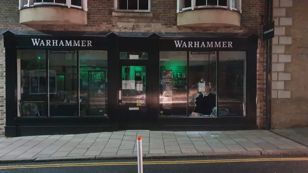 Man arrested after Warhammer shop broken in to in Bury St Edmunds