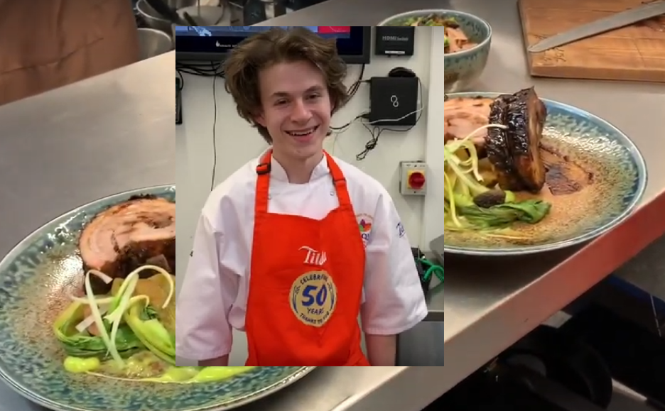 Student, Luke, hopes to impress judges in national Asian cooking competition