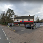 Knife pointed at pedestrian from car window near to a West Suffolk RAF Base