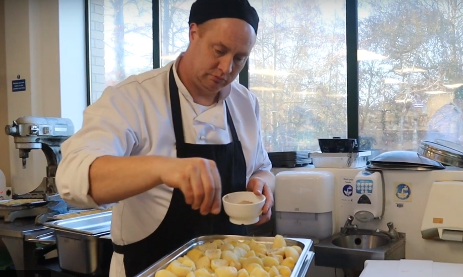 Watch how catering staff prepare 25 turkeys for patients and staff at West Suffolk Hospital for Christmas dinner