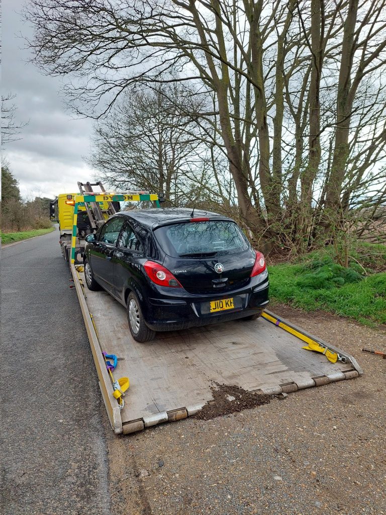 Police recover stolen car from the road side in Red Lodge